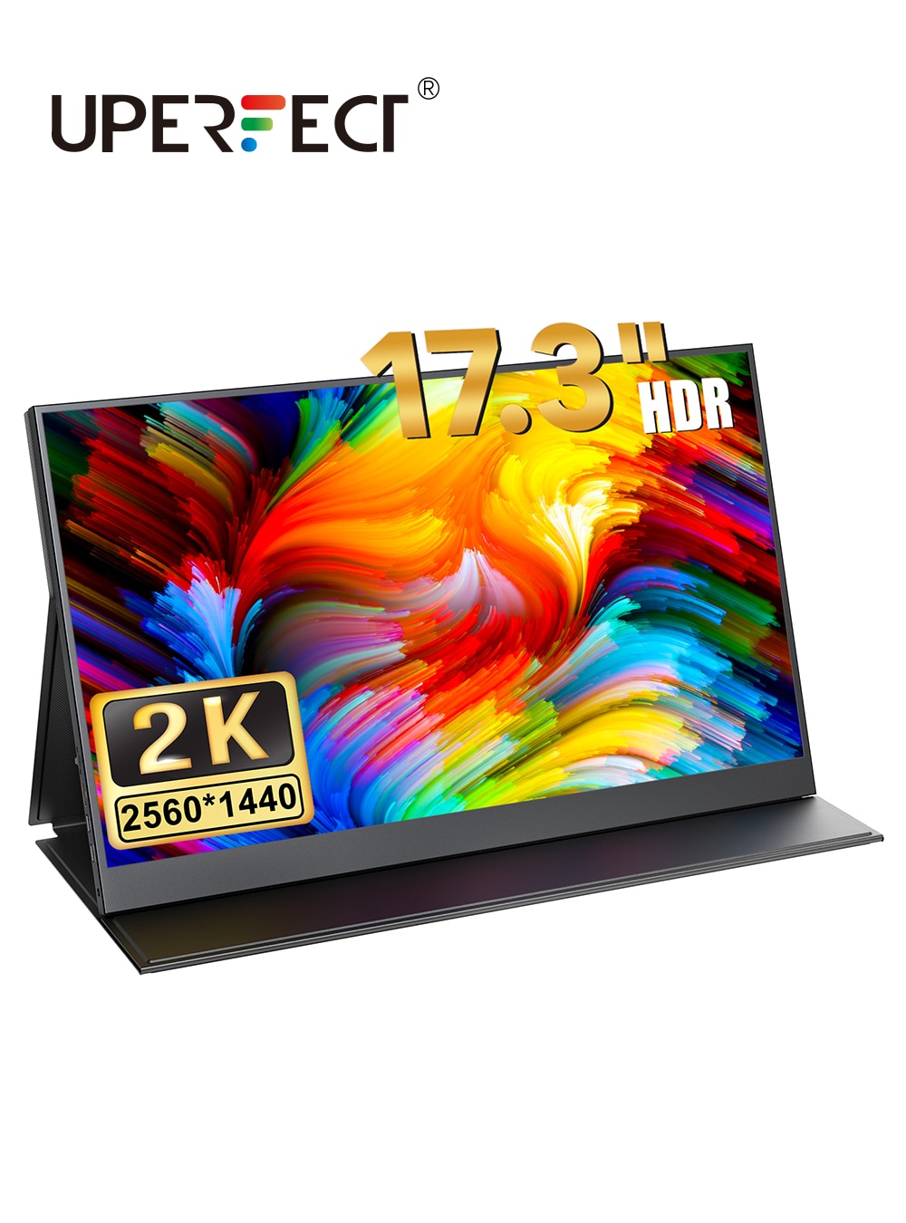 UPERFECT-޴  17.3 ġ 2K FHD 1440P  IPS HDR FreeSync ɾ,  ÷ VESA  USB C HDMI